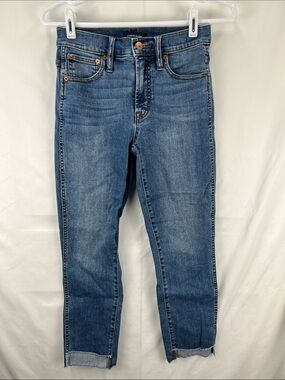 J Crew - Women’s Jeans - Vintage Straight - Size 24 - Distressed Ends - Blue